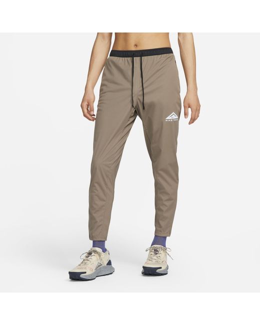 Nike Dri-fit Phenom Elite Knit Trail Running Pants in Natural for Men