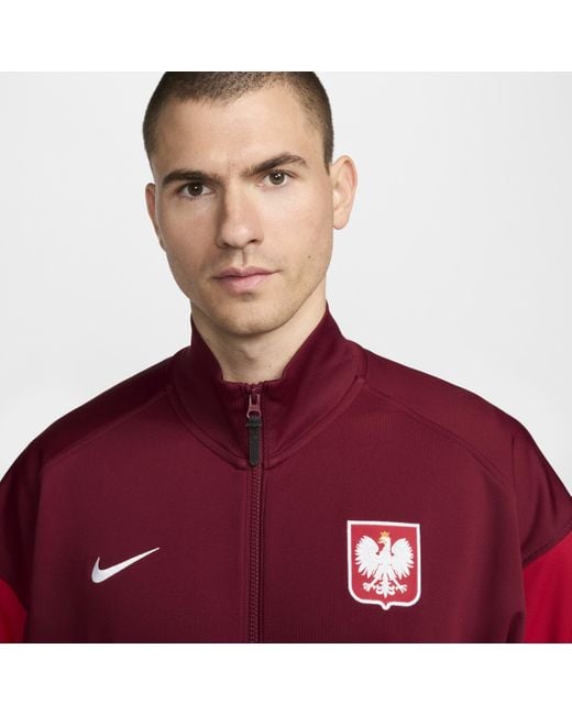 Nike Red Poland Academy Pro Football Jacket Polyester for men