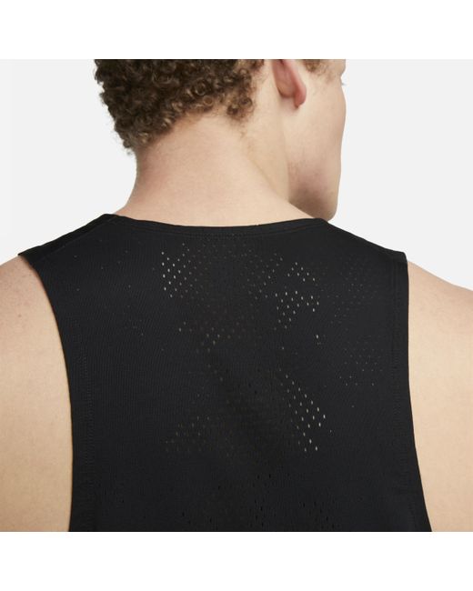 Nike Black Dri-fit Adv Run Division Pinnacle Running Tank Top 50% Recycled Polyester for men