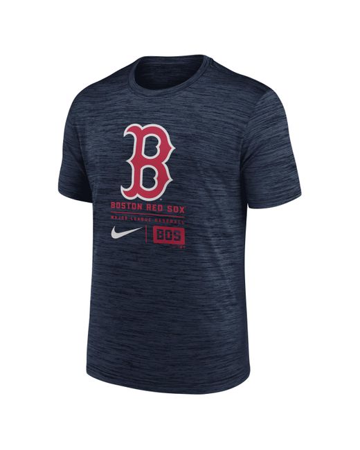 Nike Blue Boston Red Sox Large Logo Velocity Mlb T-shirt for men