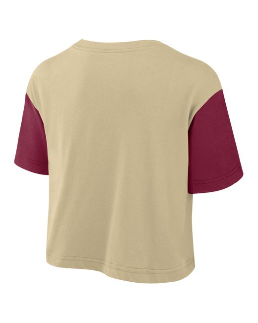 Nike Natural Florida State Script Dri-Fit College Cropped T-Shirt