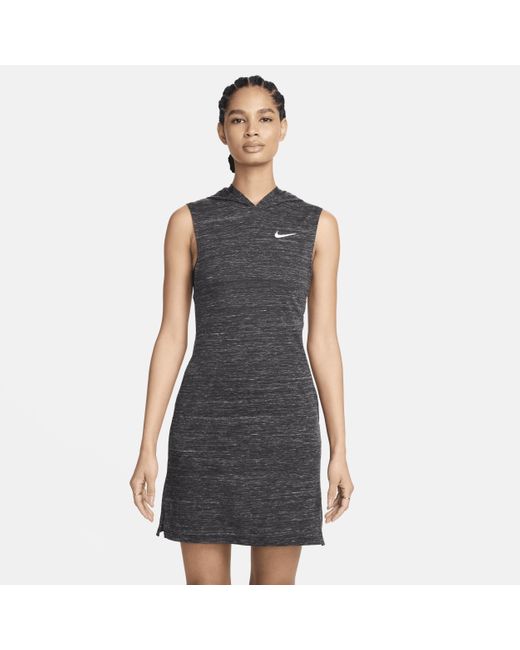 Nike Black Swim Essential Hooded Cover-up Dress