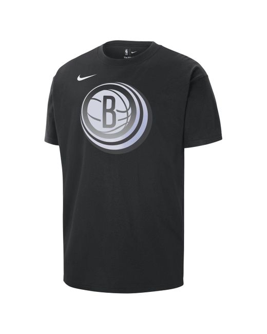 T-shirt brooklyn nets essential nba di Nike in Black da Uomo