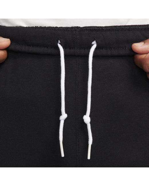 Nike Black Solo Swoosh Open-hem Fleece Pants for men
