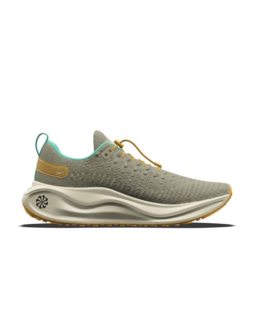 Nike Green Infinityrn 4 By You Custom Road Running Shoes for men