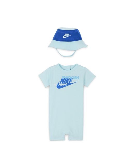 Nike Blue Romper and Bucket Hat Set for men