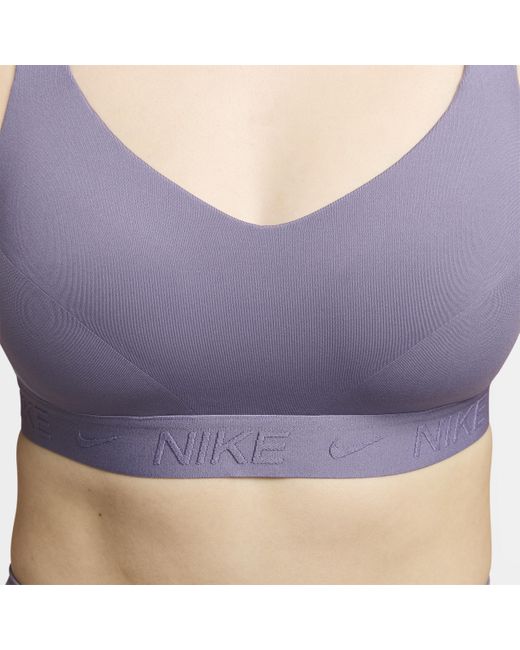 Nike Purple Indy High Support Padded Adjustable Sports Bra