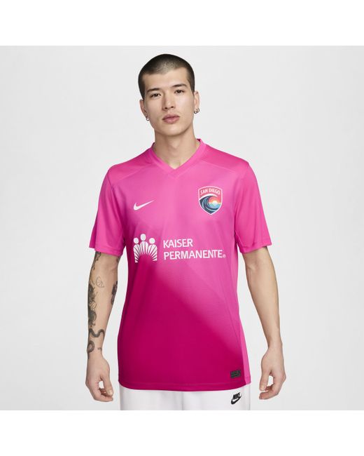 Nike Pink San Diego Wave Fc 2024 Stadium Secondary Dri-fit Nwsl Replica Jersey for men