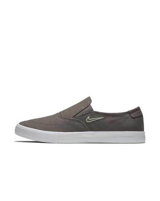 Nike Sb Portmore Solarsoft Slip-on Skateboarding Shoe in Brown for Men | Lyst