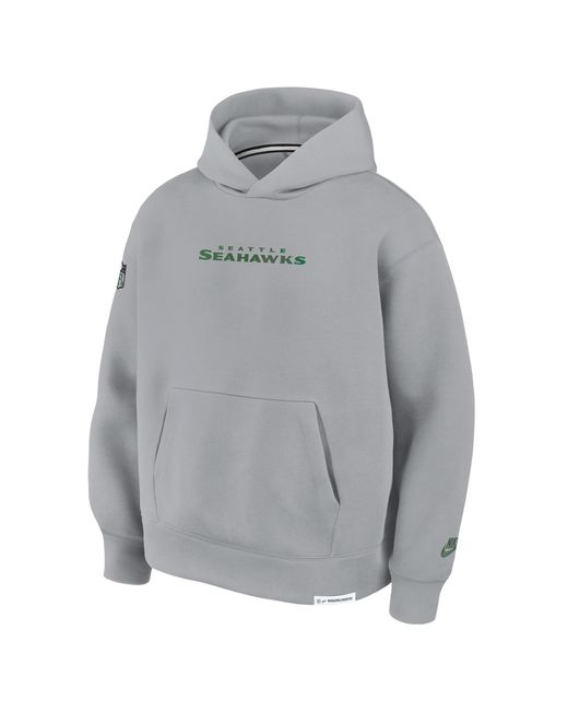 Nike Gray Seattle Seahawks Rivalries Collection Oversized Tech Fleece Nfl Pullover Hoodie for men