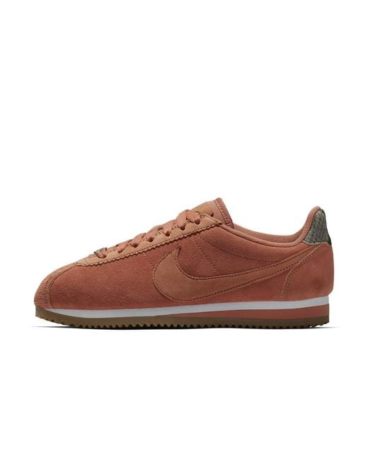 Nike Classic Cortez Premium Women's Shoe in Brown | Lyst