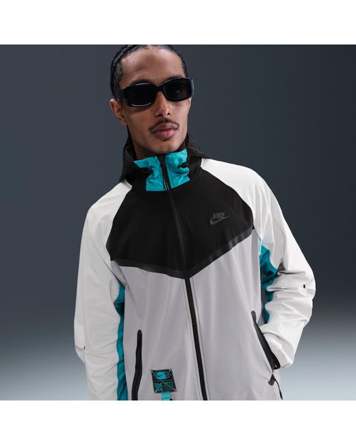 Nike Black Tech Woven Windrunner Full-Zip Jacket for men