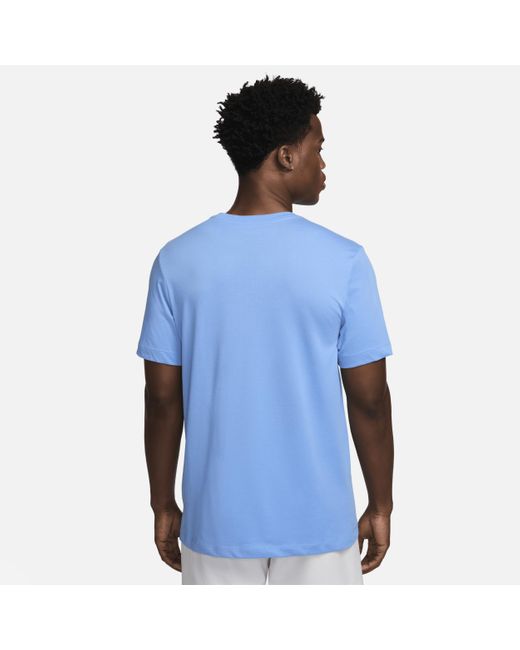 T-shirt da tennis dri-fit court di Nike in Blue da Uomo