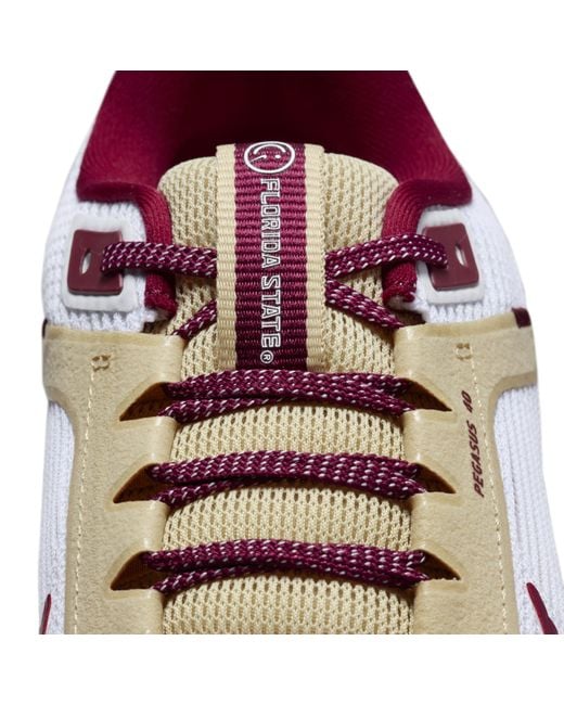 Nike White Pegasus 40 (florida State) Road Running Shoes for men