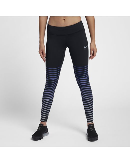 Nike Black Epic Lux Flash 27.5"(70cm Approx.) Reflective Running Tights