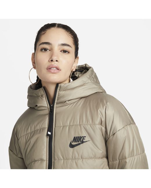 Nike Sportswear Therma-fit Repel Synthetic-fill Hooded Jacket in Brown ...
