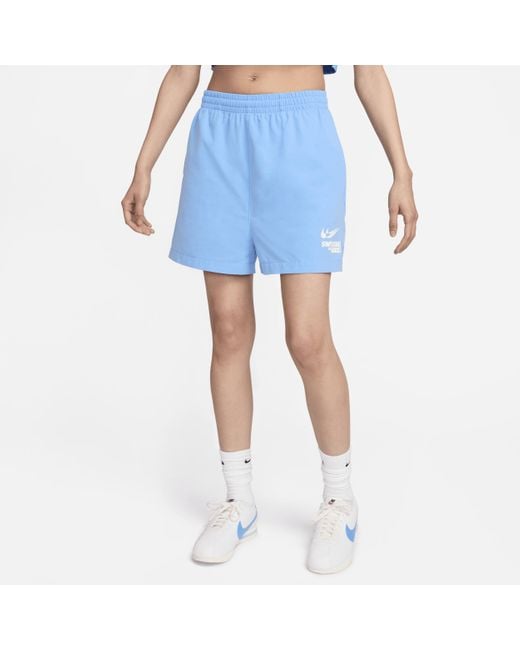 Nike Sportswear Geweven Shorts in het Blue
