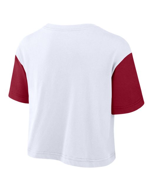 Nike Red Alabama Script Dri-Fit College Cropped T-Shirt