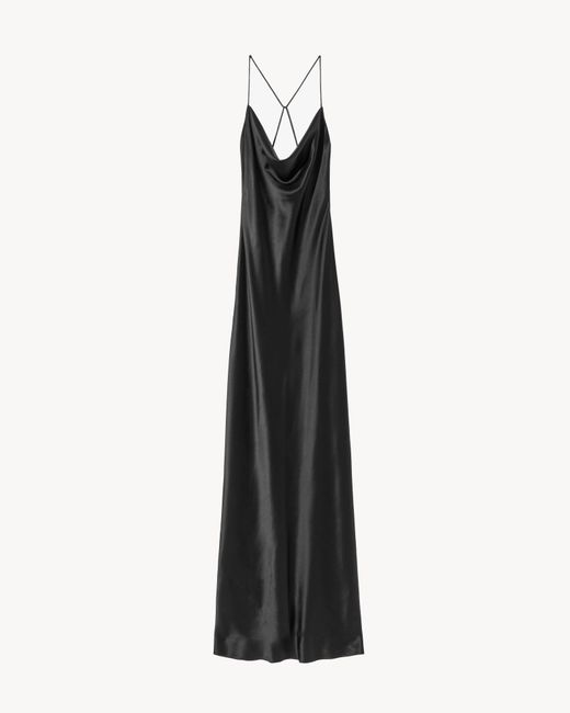 Nili Lotan White Cyrielle Silk Gown In Black