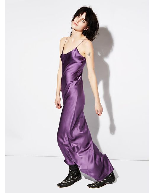 Nili Lotan Purple Cami Gown