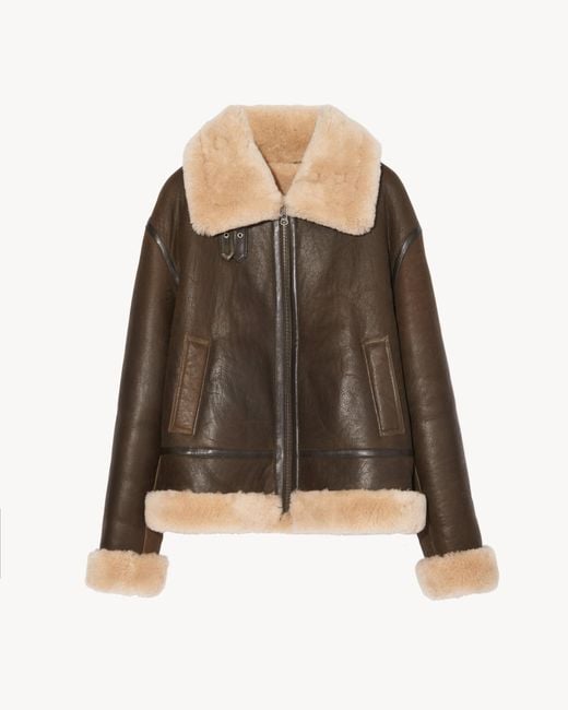 Nili Lotan Brown Denzel Shearling Jacket