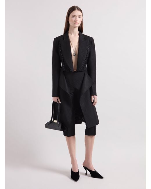 Nina Ricci Black Jacquard Tail Coat
