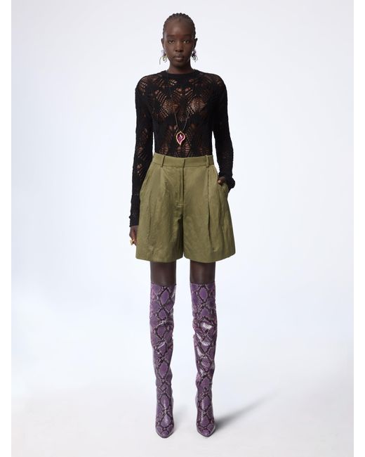 Nina Ricci Multicolor Wrinkled Cotton Short