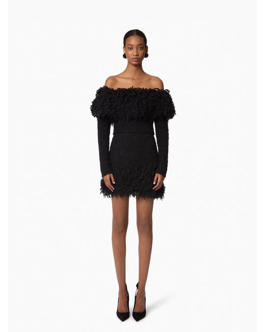 Nina Ricci Black Mini Wool-Alpaca Skirt