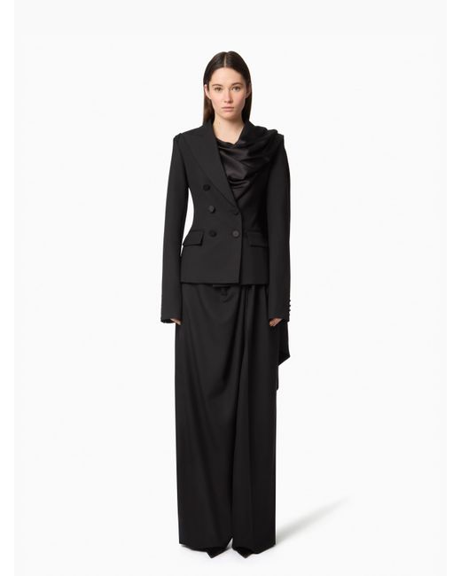 Nina Ricci Black Tailored Blazer With Scarf