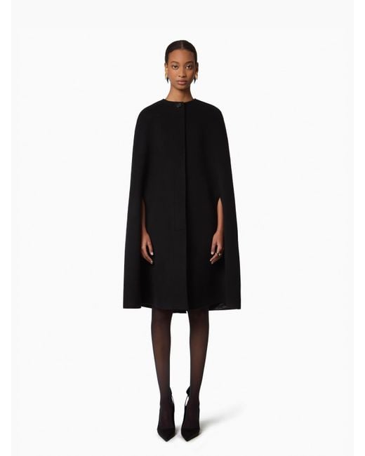 Nina Ricci Black Tailored Wool Cape