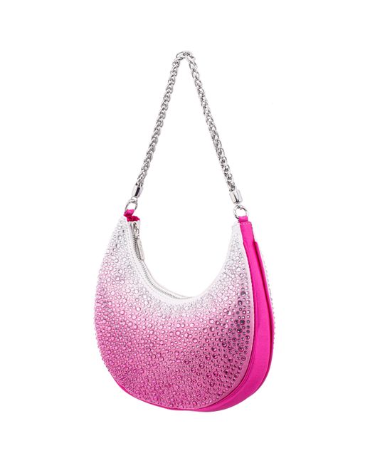 Nina Purple Allie-ultra Pink Crystal Ombre Hobo Bag