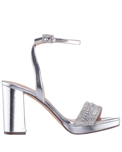 Nina Metallic Sofina-silver