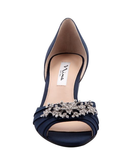 nina emiko embellished evening wedges