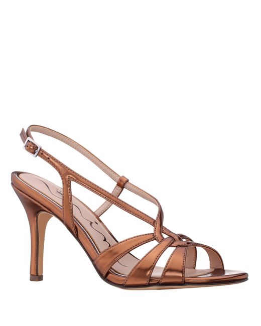 Nina Brown Valley-bronze Metal Glaze High-heel Sandal