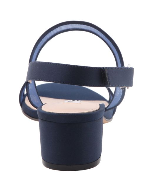 Nina Blue Ganice-new Navy Luster Satin Navy Mesh