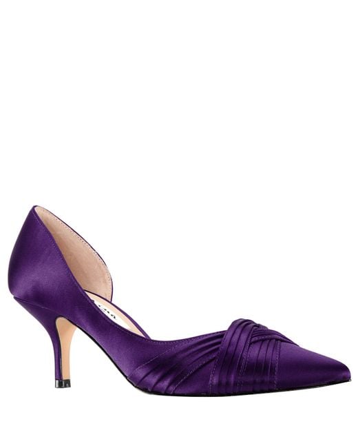 Tory Burch ELEANOR PAVÉ PUMP shoes/Heel/Suede/Deep Purple/ US 8,5M/$428 |  eBay