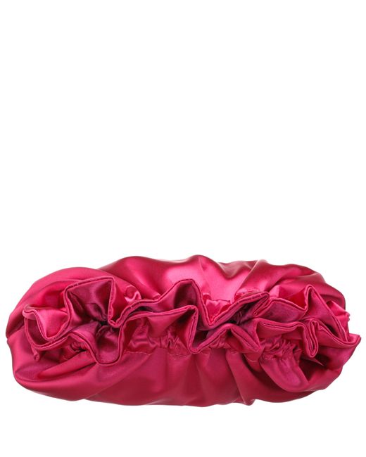 Nina Pink Cristy-kisses Satin Gathered Crossbody Pouch Bag