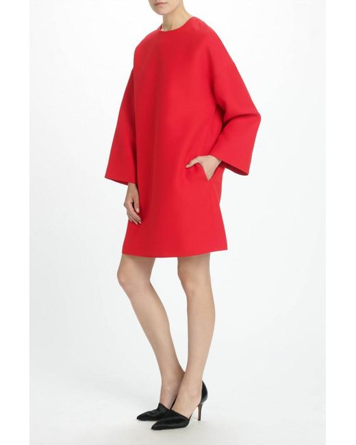 Lyst - Valentino Tiered Silk-chiffon Mini Dress in Red - Save 94%
