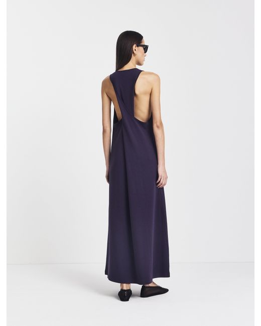 NINETY PERCENT Blue Siq Dress In Aubergine