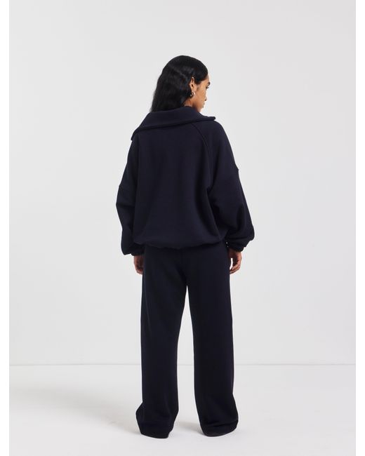 NINETY PERCENT Blue Straight Leg Sweatpant In Darkest Navy