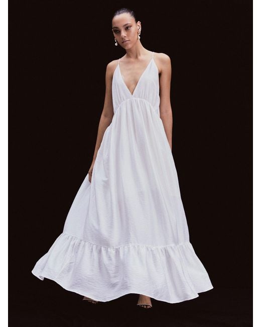 Ninetypercent Black Koulika Dress In White