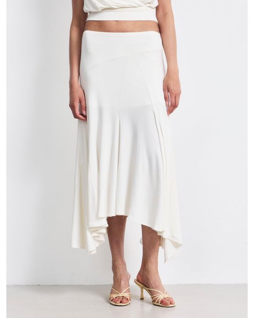 NINETY PERCENT White Elara Skirt In Chalk