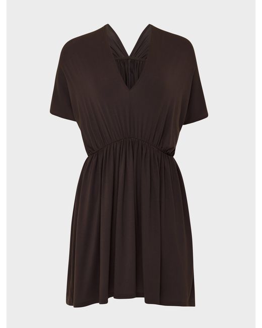 NINETY PERCENT Multicolor Bythos Reversible Dress In Bitter Chocolate