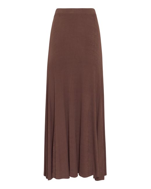 Ninetypercent Brown Flute Skirt In Chestnut