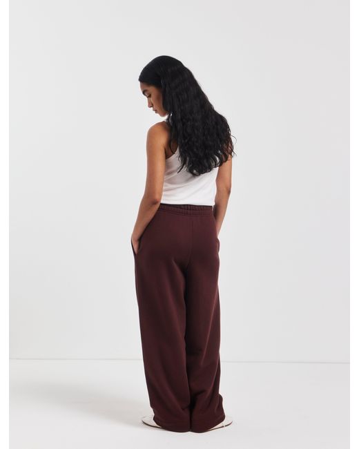 NINETY PERCENT White Ellery Barrel Leg Sweatpant In Bordeaux