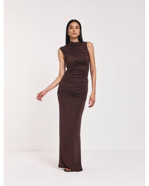 NINETY PERCENT Multicolor Leah Ruched Maxi Skirt In Bracken