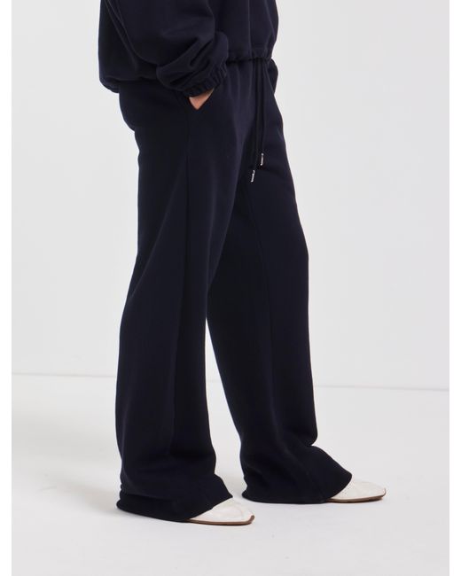 NINETY PERCENT Blue Straight Leg Sweatpant In Darkest Navy