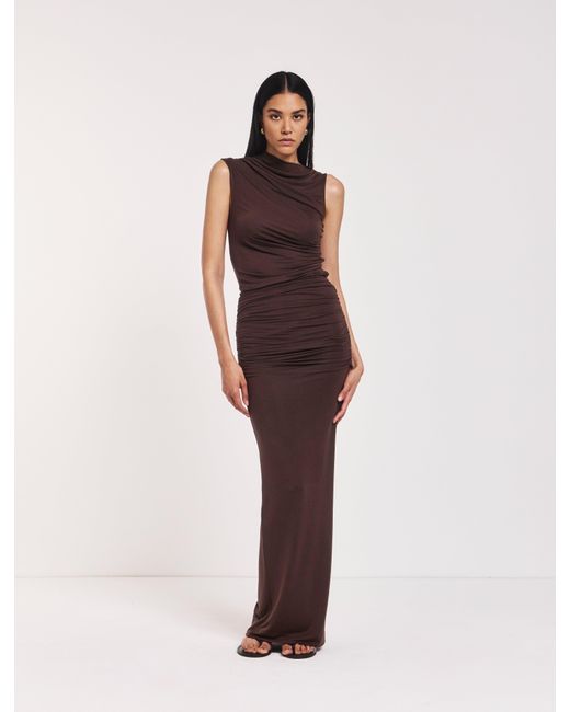 NINETY PERCENT Multicolor Leah Ruched Maxi Skirt In Bracken