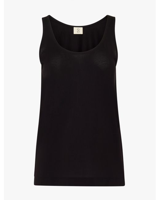 NINETY PERCENT Lightweight Cotton Loose Tank In Black