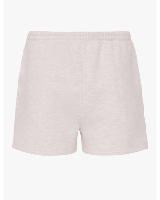NINETY PERCENT Natural Classic Lounge Shorts In Oatmeal Marl